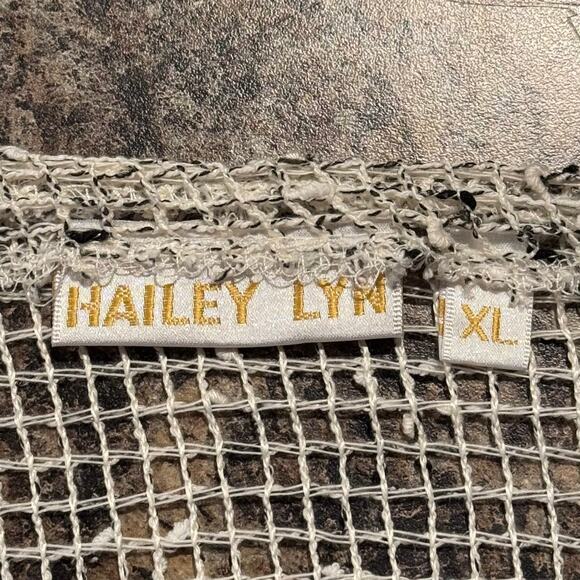 Hailey Lyn Cardigan Boho Cottage Beach Coastal Grandma Nautical Open Knit XL - Picture 3 of 7